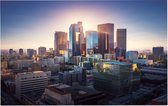 Zonsondergang schijnt over het centrum van Los Angeles - Foto op Forex - 45 x 30 cm