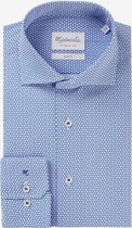 Poplin bolletjes print overhemd-boordmaat: 45