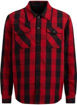 WE Fashion Heren regular fit overshirt van katoenen flanel met teddy voering