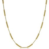 ZINZI zilveren ketting 14K geel verguld bolletjes 45cm ZIC2182G