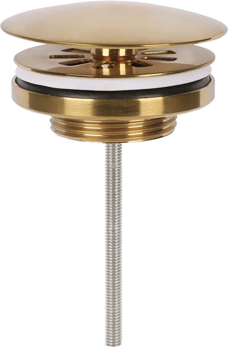 Differnz afvoerplug mat goud - always open - 72 mm - met schroef