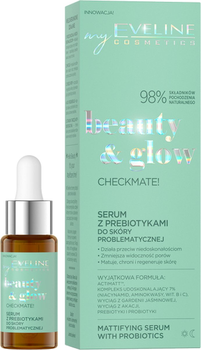 Eveline Cosmetics Beauty Glow Mattifying Serum With Probiotics 18ml