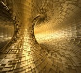 Gouden Donut Inside - Fotobehang (in banen) - 250 x 260 cm