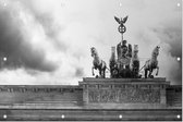 Beelden op de top van de Brandenburg Tor in Berlijn - Foto op Tuinposter - 60 x 40 cm