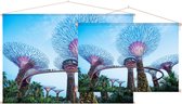 De bomen van Gardens by the Bay in Singapore bij daglicht - Foto op Textielposter - 120 x 80 cm