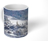 Mok - Koffiemok - Alpen - Sneeuw - Dorp - Mokken - 350 ML - Beker - Koffiemokken - Theemok