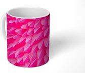 Mok - Roze veren structuur - 350 ML - Beker