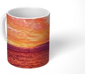 Mok - Zonsondergang - Strand - Rood - 350 ML - Beker