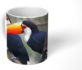 Mok - Paar reuzentoekans op een takje - 350 ML - Beker