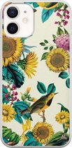 iPhone 12 hoesje siliconen - Zonnebloemen / Bloemen | Apple iPhone 12 case |