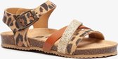 Groot meisjes bio sandalen met luipaardprint - Bruin - Maat 29