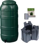 Harcostar Rain Barrel Rainsaver - Vert 100 L + Pied + Remplissage automatique