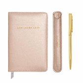 Mini Notitieboek & Balpen - Roségoud