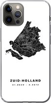 Geschikt voor iPhone 13 Pro hoesje - Zuid-Holland - Nederland - Kaart - Siliconen Telefoonhoesje