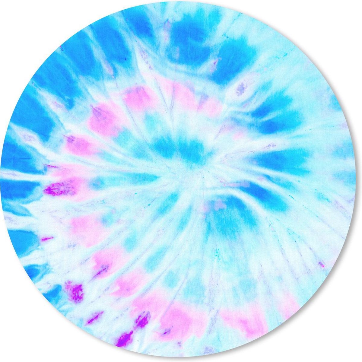 Muismat rond 30x30 cm - Mousepad Zomer - Tie dye - Spiraal - Ronde muismatten