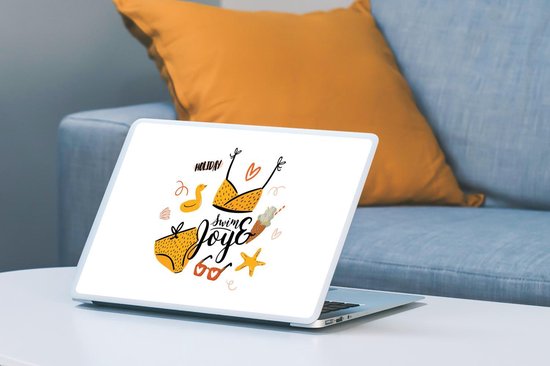 Sticker pour ordinateur portable - 13,3 pouces - Bikini - Été - Jaune