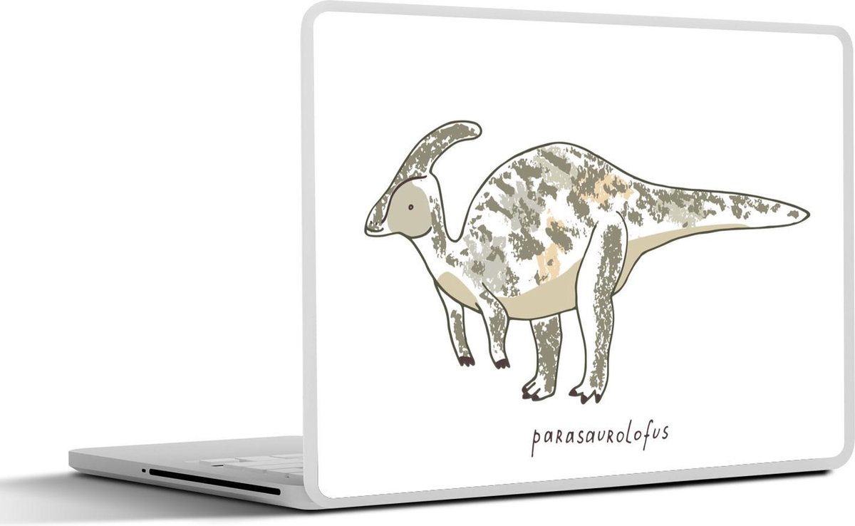 Laptop sticker - 14 inch - Kinderkamer - Parasaurolofus - Dinosaurus - Jongens - Meisjes - Kindje - 32x5x23x5cm - Laptopstickers - Laptop skin - Cover
