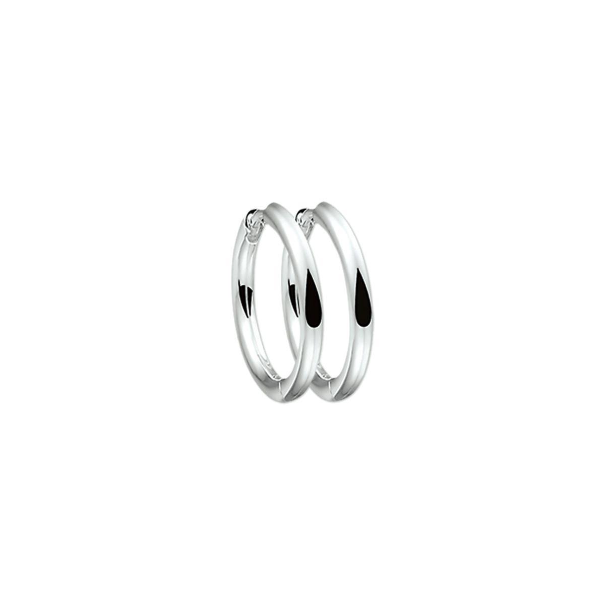 The Jewelry Collection klap-oorringen Rond - Zilver