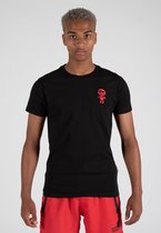 VOODOO T-SHIRT - ZWART/ROOD small