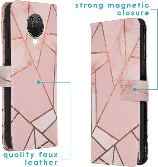 iMoshion Design Softcase Book Case Nokia G10 / G20 Case - Pink Graphique