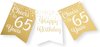 Paperdreams Vlaggenlijn 65 jaar - verjaardag slinger - karton - wit/goud - 600 cm