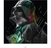 Poster - Star Wars Darth Vader Lines - 40 X 40 Cm - Zwart