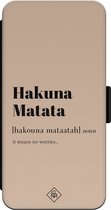 iPhone 13 Pro bookcase leer hoesje - Hakuna Matata