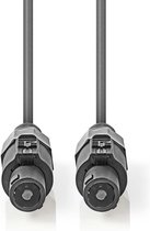 Nedis Speaker-Kabel - 48 x 0.20 mm - Koper - 5.00 m - Rond - PVC - Donkergrijs - Kartonnen Sleeve