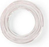 Câble haut-parleur Nedis (CCA) - 2x 0,35 mm² / blanc - 100 mètres