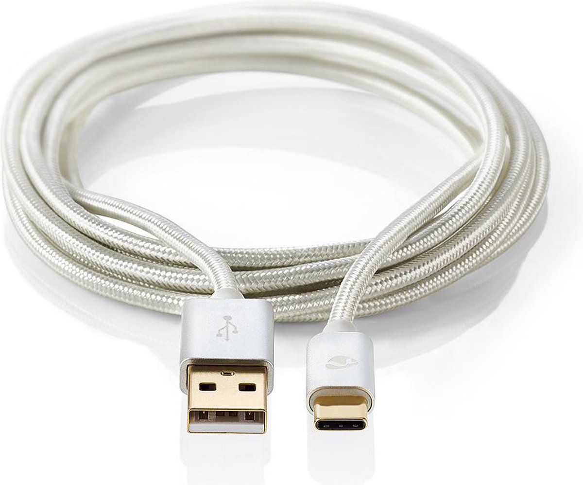 NEDIS CCTB60600AL10 USB-kabel 1,00 m Aluminium