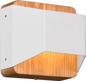 LED Wandlamp - Trinon Arbon Up and Down - 4W - Warm Wit 3000K - Vierkant - Mat Wit - Aluminium