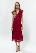 Sissy-Boy - Rode zijde jurk met ruffles