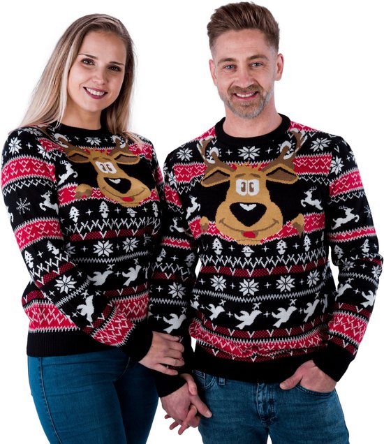 Ugly Christmas Sweater Rudolph Pop out - Femme et Homme | Taille XXL