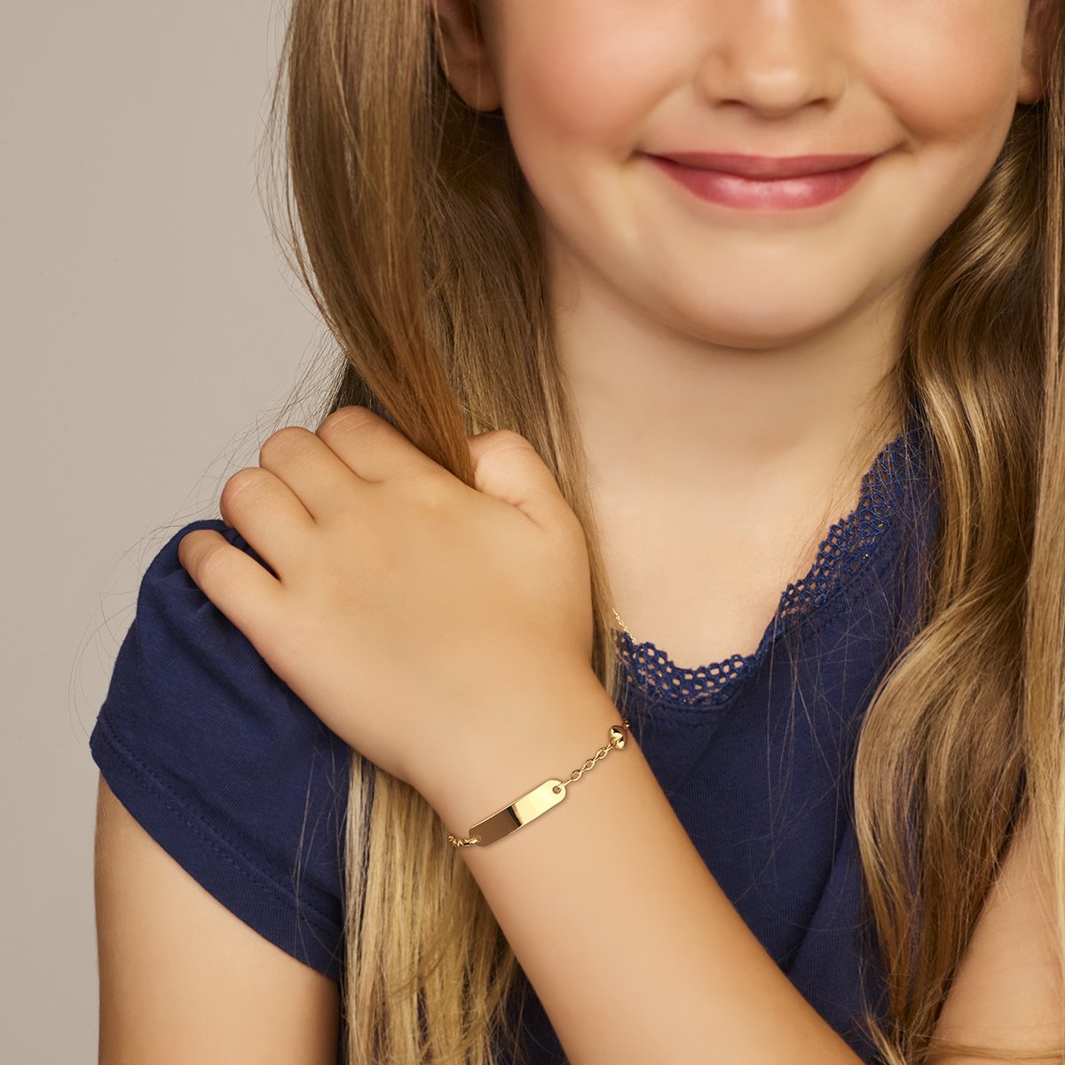 9k Graveerarmband Hartje Plaat 4,0 Mm