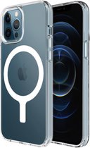 Wiwu - Hoesje geschikt voor iPhone 13 / 13 Pro en Apple magnetische ring & oplaadfunctie - Magnetic Crystal Case - TPU Back Cover - Transparant