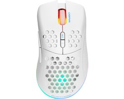 Deltaco WM80 Draadloze Gaming Muis – Lichtgewicht – RGB – 6400 DPI – Wit