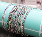 Armbanden set strass - paars