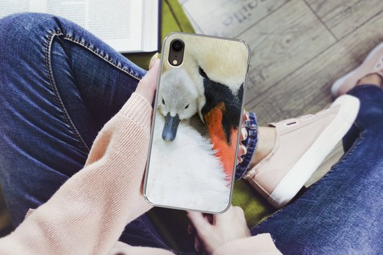 Coque iPhone XR - Cygne - Poussin - Macro - Coque de téléphone en Siliconen