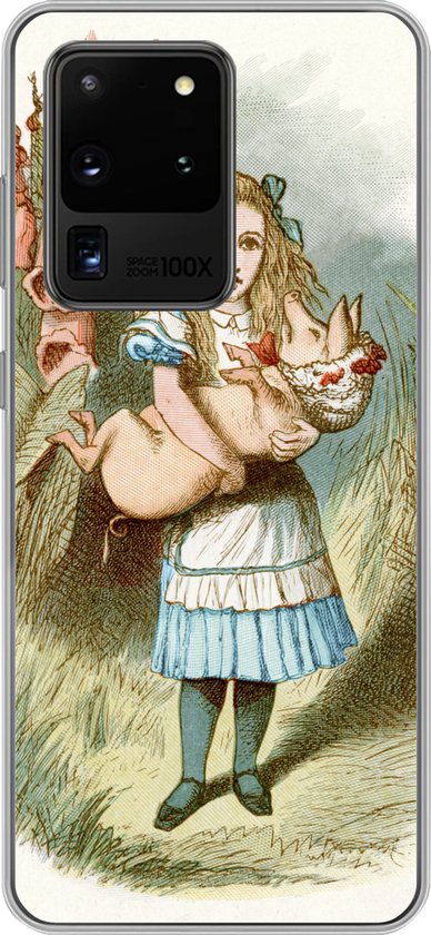 طريقة القهوة الايطالية Coque Samsung Galaxy S20 Ultra - Dessin Vintage Alice et le bébé cochon - Siliconen | bol.com