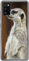 Geschikt voor Samsung Galaxy A41 hoesje - Stokstaartje - Dier - Wild - Siliconen Telefoonhoesje