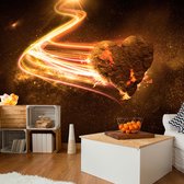 Zelfklevend fotobehang - Liefdes meteoriet oranje, 8 maten, premium print