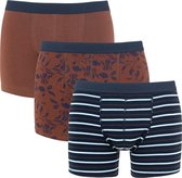 Scotch & Soda 3P streep & blad bruin - L