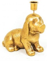 Housevitamin Kandelaar - Gouden Hond - 18x10x19.5 cm