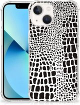 Back Cover Siliconen Hoesje Geschikt voor iPhone13 mini GSM Hoesje met doorzichtige rand Slangenprint