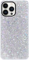 ADEL Premium Siliconen Back Cover Softcase Hoesje Geschikt voor iPhone 13 Pro Max - Bling Bling Glitter Zilver