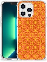 Hoesje ontwerpen iPhone 13 Pro Max Telefoon Hoesje met doorzichtige rand Batik Orange