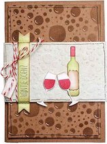 Joy!Crafts Stencil - Cut-embossdie - Wine Bottle & glasses