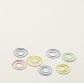 Paper clips in potje 120g +/-143x Rond 22mm pastel.