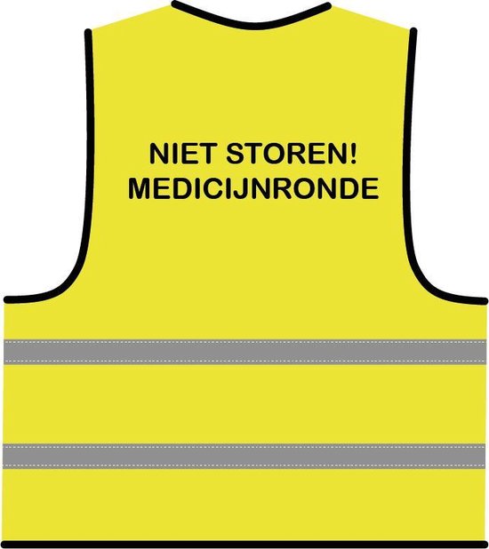 Medicatie hesje geel - veiligheidshesjes - one size maat - reflecterend