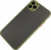 Apple iPhone 11 Pro Max - Silicone transparante hard hoesje Daan groen - Geschikt voor